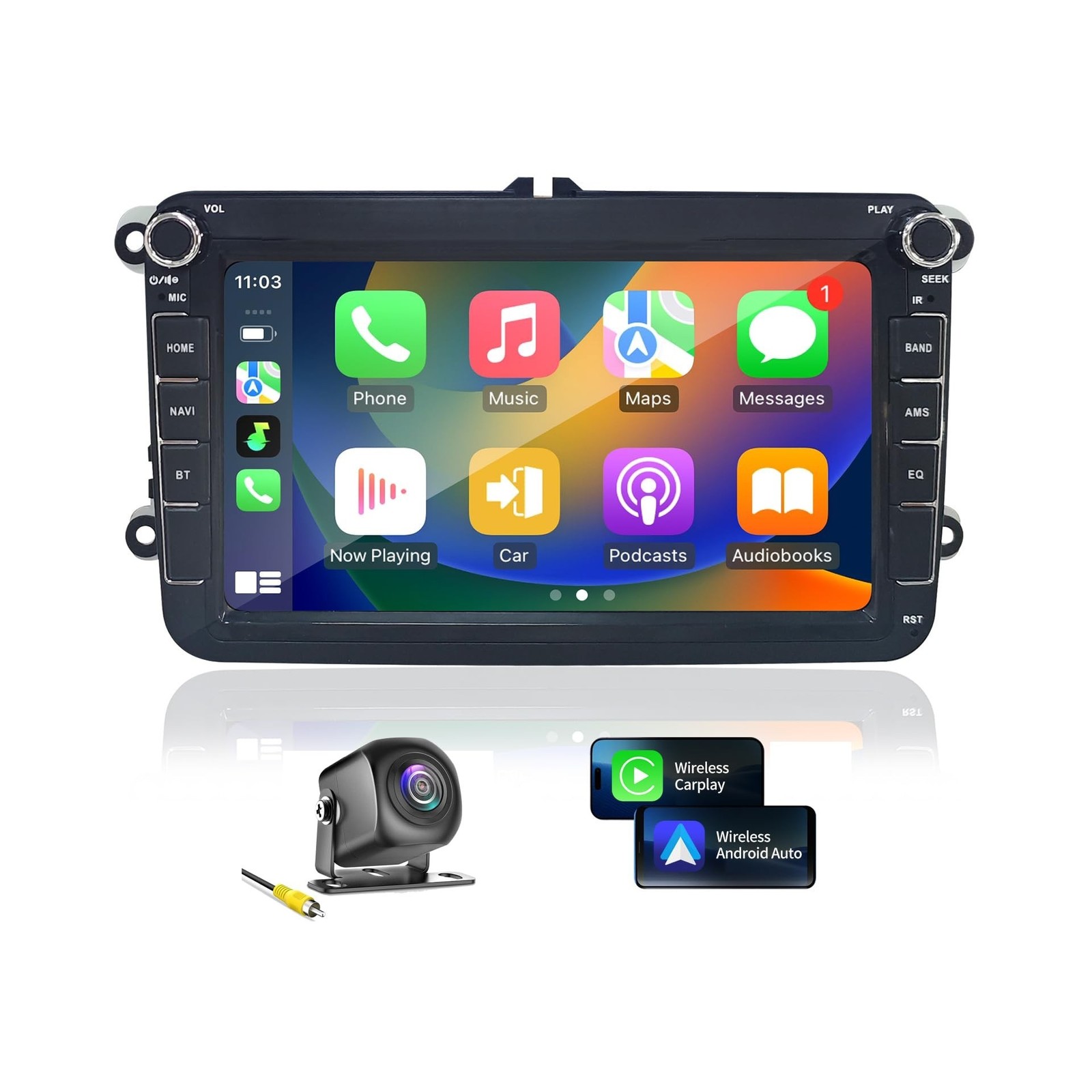 Car Radio for VW Volkswagen Seat Golf Passat Jetta Beetle Tiguan Touran EOS 8…