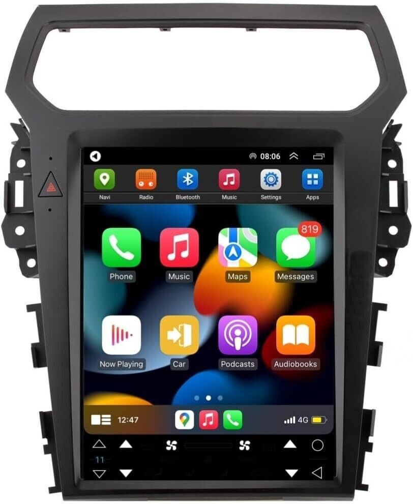 12.1″ Tesla Style Car Radio GPS Navigation CarPlay For Ford Explorer 2011-2019