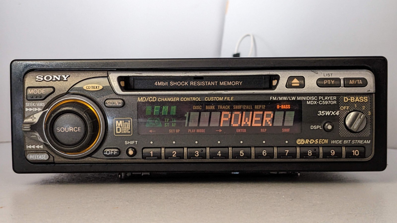 Oldschool Sony MDX-C5970R Mini Disc In-Dash Car Radio RDS 35W x 4 +Optional BT