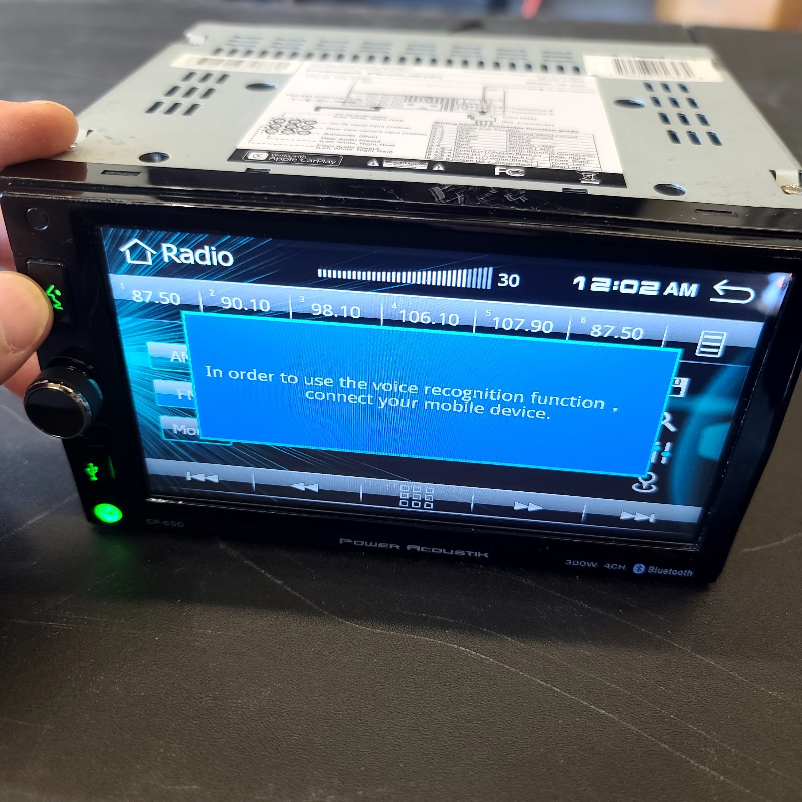 POWER ACOUSTIK CP-650 Double DIN For Parts