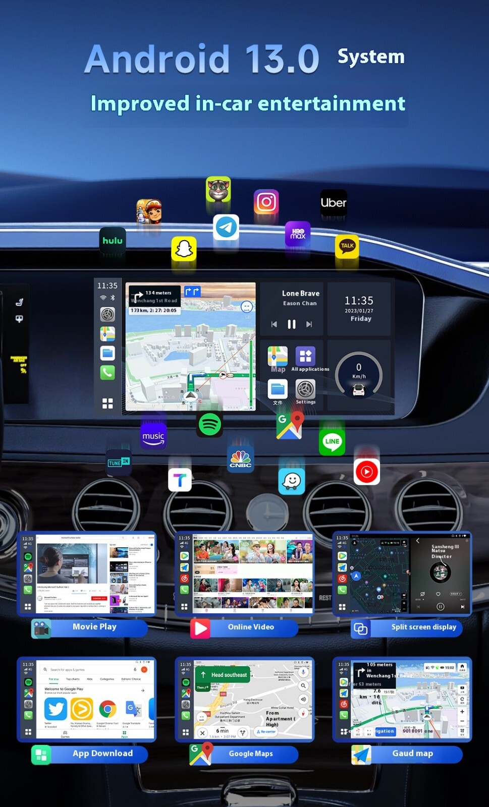 Carlinkit 3in1 Wireless CarPlay AI Box HDMI Adapter Auto Bluetooth WIFI Android