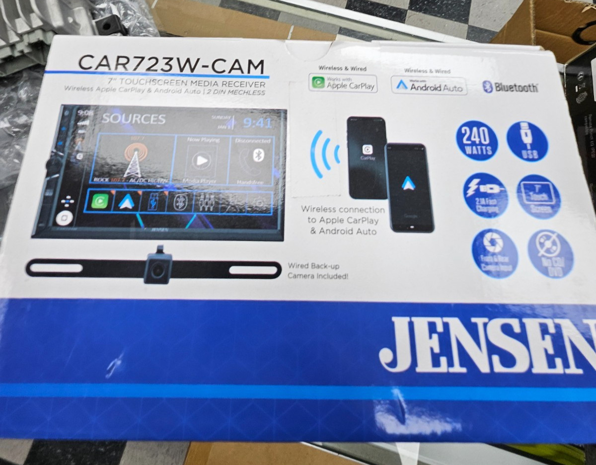 Jensen CAR723W-CAM 7” Multimedia Receiver with Backup Camera