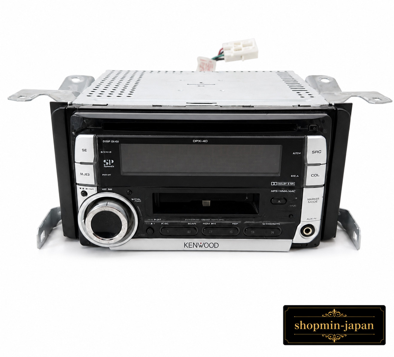 KENWOOD DPX-40 2DIN CD Cassette Car Stereo Receiver Tested Harness JDM Japan