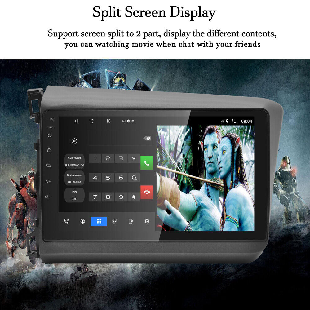2+32G Android 15 For Honda Civic 2012-2015 Wireless Carplay Car Stereo Radio GPS