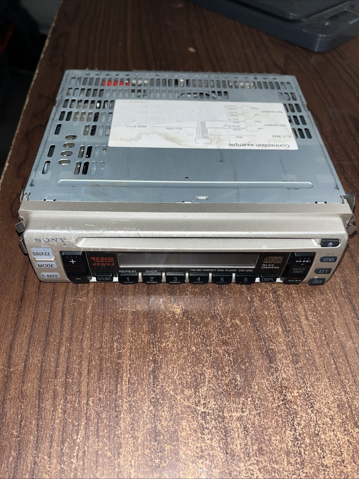 Sony CDX-1200 Car Stereo Radio CD Player Untested