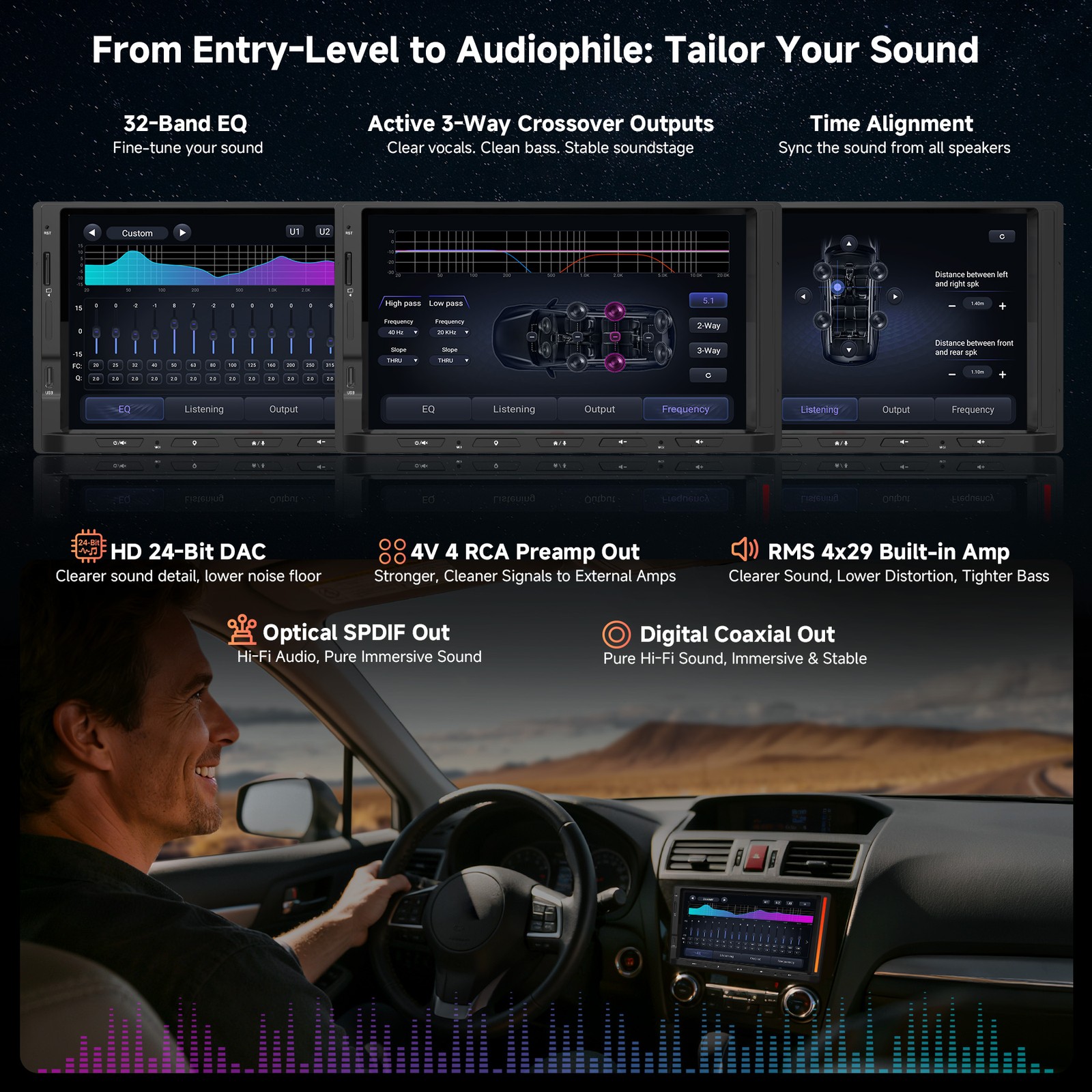 ATOTO S8 Ultra 7IN Double DIN Android Car Stereo – 4+64G w/ 400W Audio Amplifier
