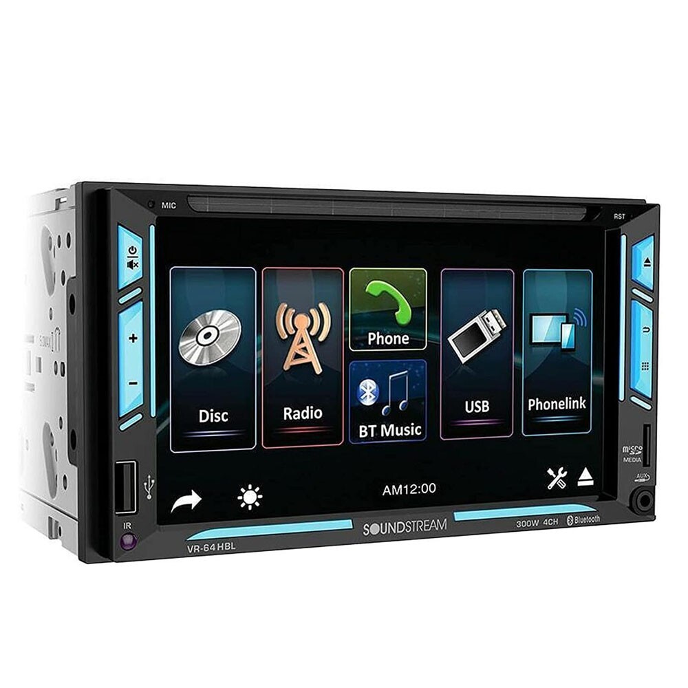 SOUNDSTREAM 6.2” VR-64HBL TOUCHSCREEN DVD RECEIVER WITH BLUETOOTH PHONELINK NEW
