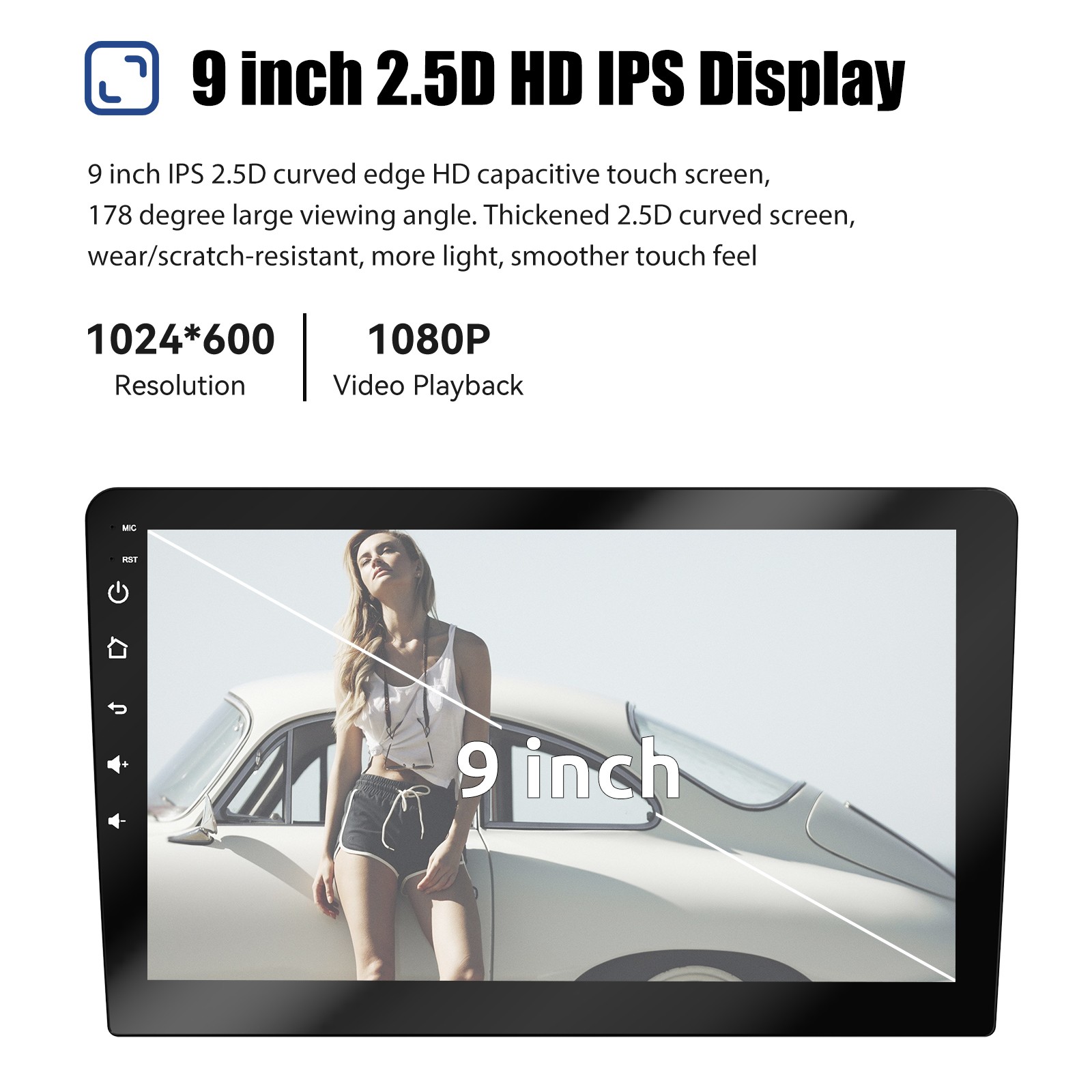 9” Touch Screen Car Truck Portable BT GPS Navigation Apple CarPlay Android Auto