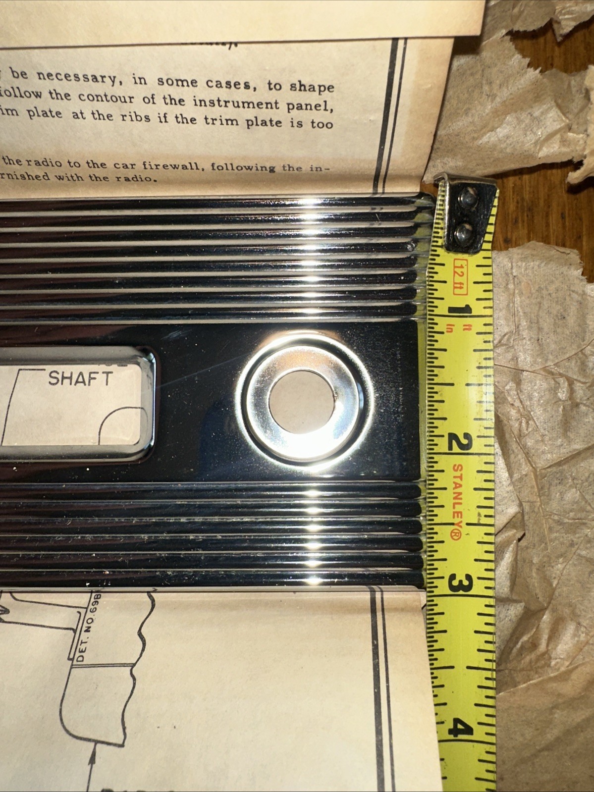 Trim Bezel Car Motorola Radio OEM NOS