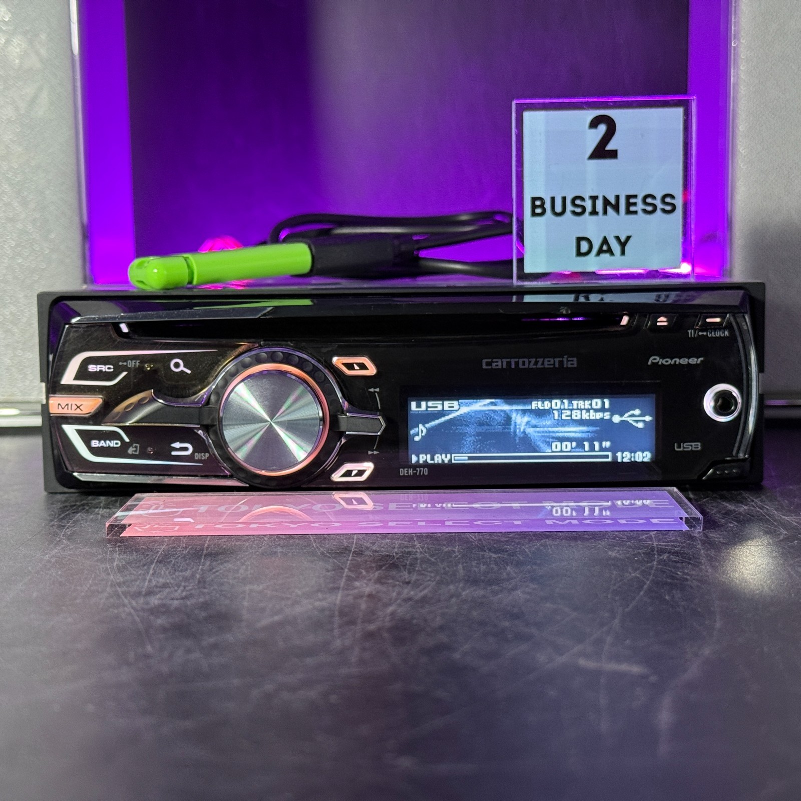 Pioneer Carrozzeria DEH-770 1DIN Car Audio CD Player Tested Working JDM In Stock