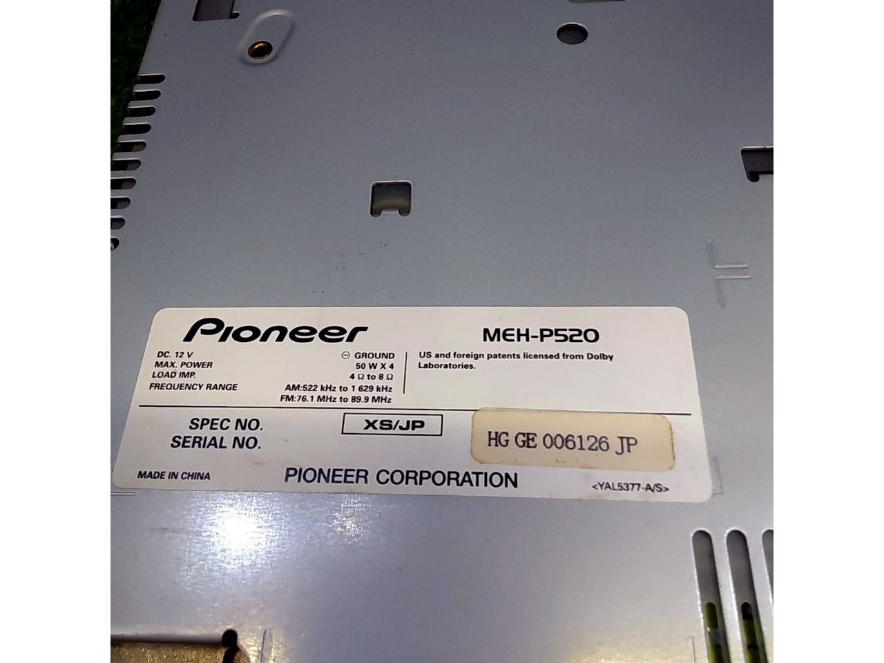 Pioneer carrozzeria MEH-P520 Car Stereo Receiver Tested Working MD Japan JDM