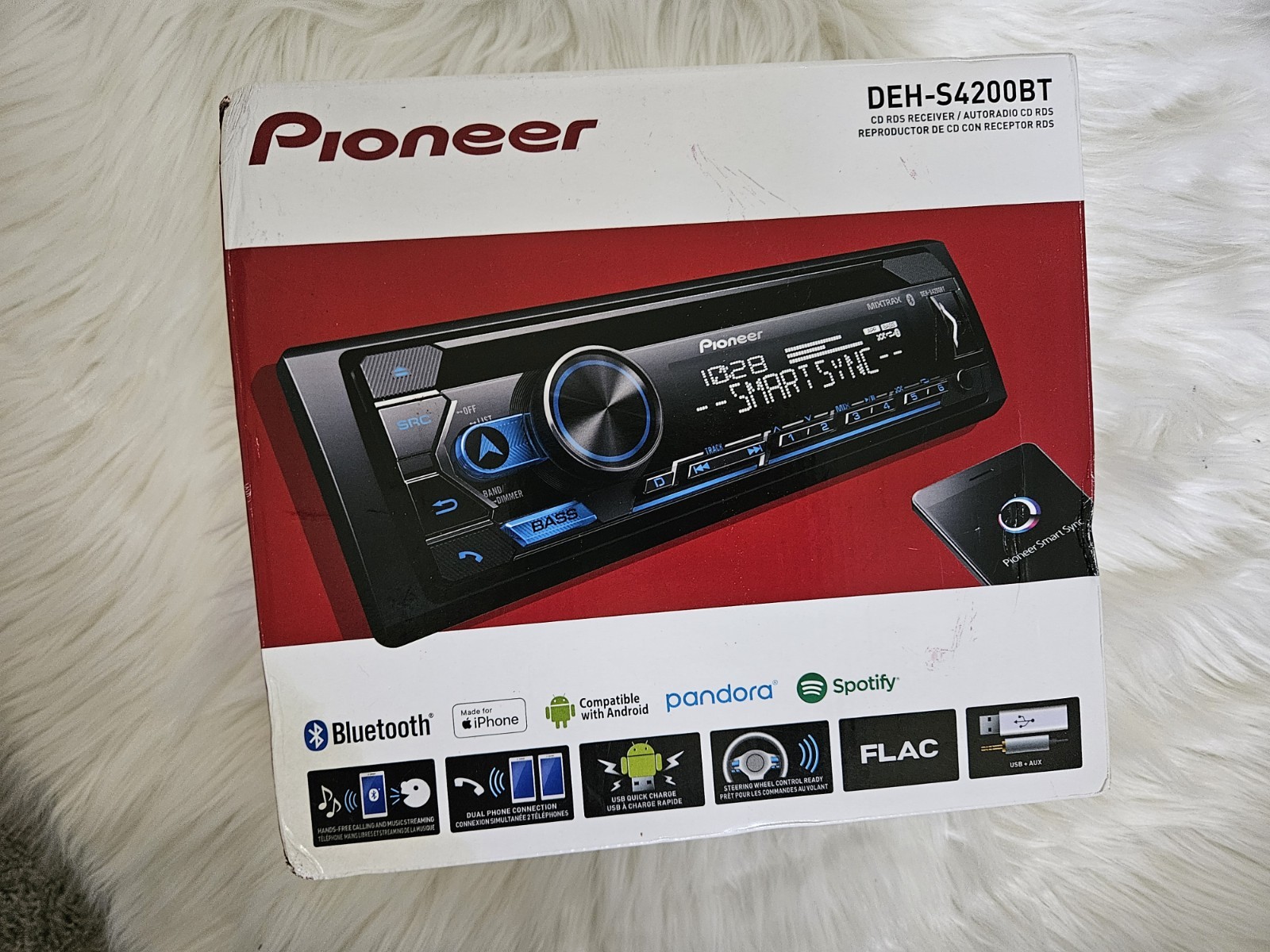 Pioneer DEH-S4200BT Bluetooth CD Player iPhone Android AM FM Pandora USB Aux