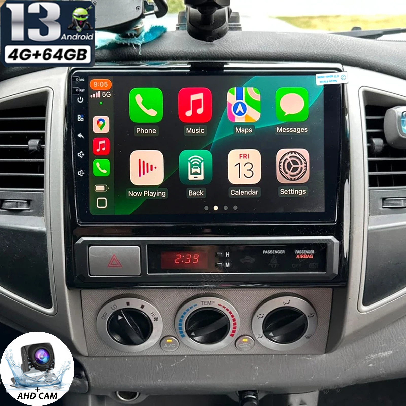 Apple Carplay For Toyota Tacoma 2005-2013 Android Car Stereo Radio Camera 4+64G