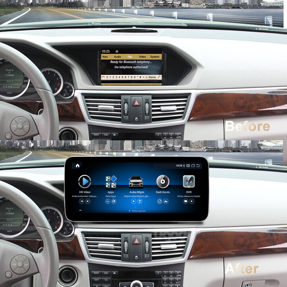 12.3″ Android13 8+128GB Screen Upgrade Stereo Mercedes Benz E class W212 NTG4.0