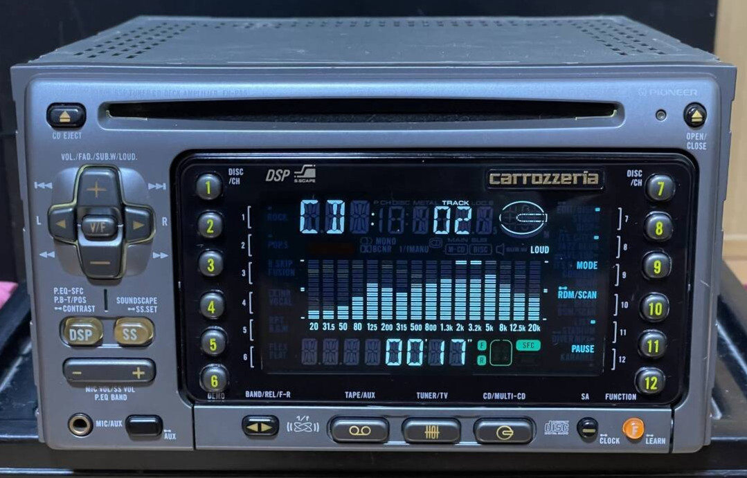 Pioneer Carrozzeria FH-P90 2DIN CD Cassette Receiver Stereo Used From Japan
