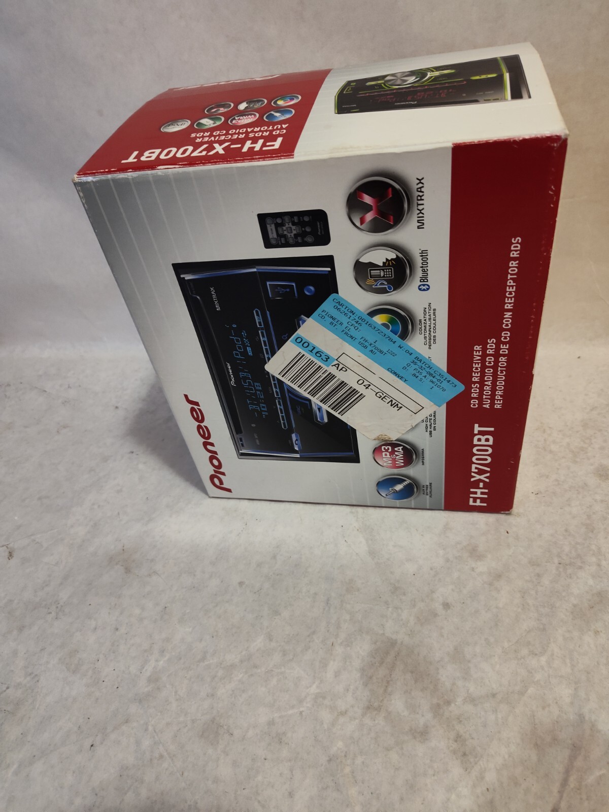 Pioneer FH-X700BT Bluetooth CD Player Android iPhone Pandora AM FM USB Aux