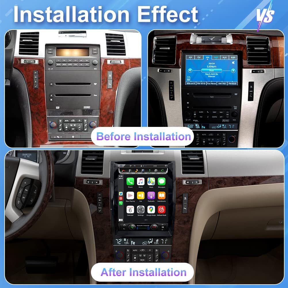 For Cadillac Escalade 2007-2014 Android 13 Car Stereo Radio GPS NAVI Player 64G