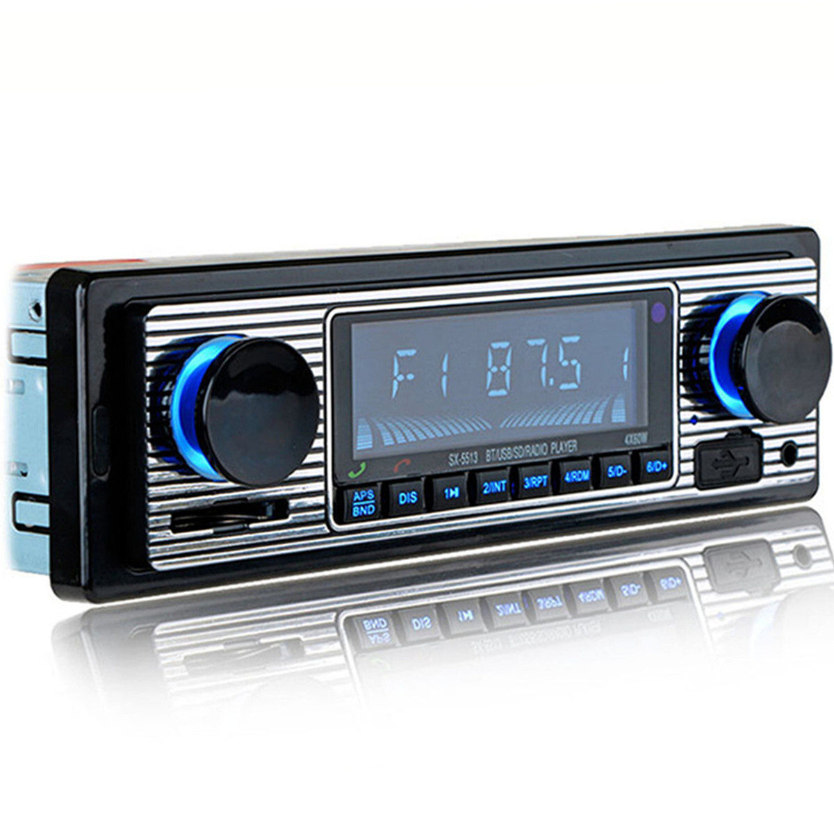 4-Channel Vintage Car Radio Stereo Bluetooth MP3 Player FM AUX Head Unit Remote