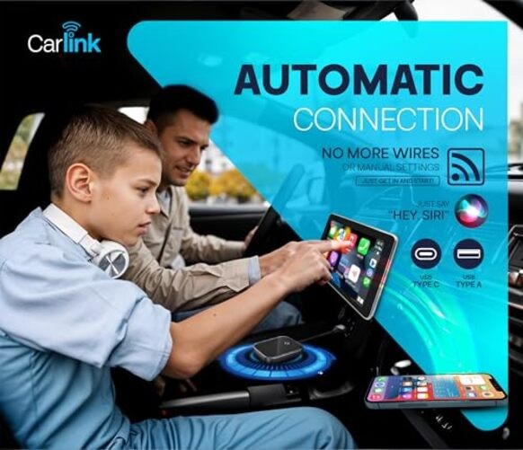 Carlink Wireless CarPlay & Android Auto Adapter for iPhone & Android – USB-C,