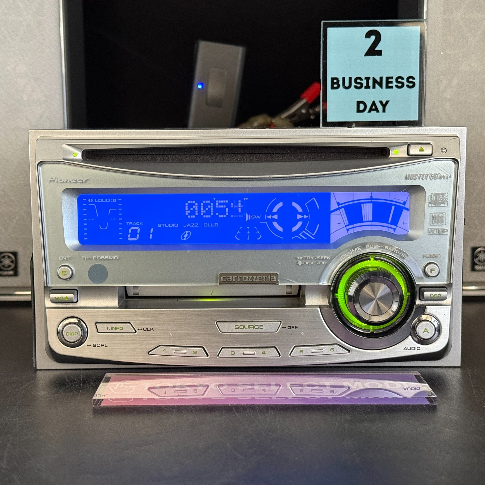 Pioneer Carrozzeria FH-P055MD Car Audio CD MD Bluetooth 2DIN Tested In Stock
