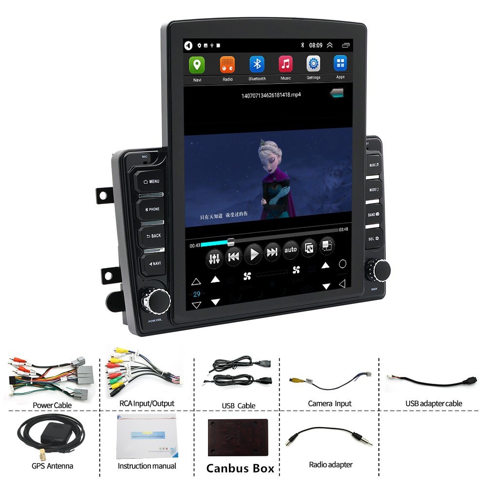 Car MP5 Player FM Radio Android 14 Mirror Link For Lincoln MKX Mark LT 2007-2008