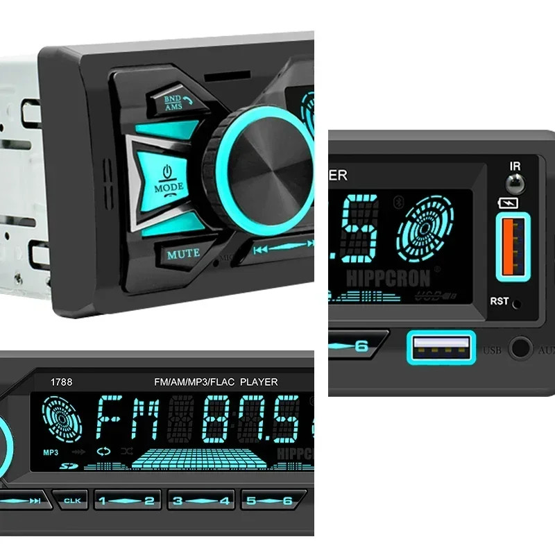 Car MP3 Player Radio Srereo Bluetooth FM Receiver Support Phone Charging USB/TF