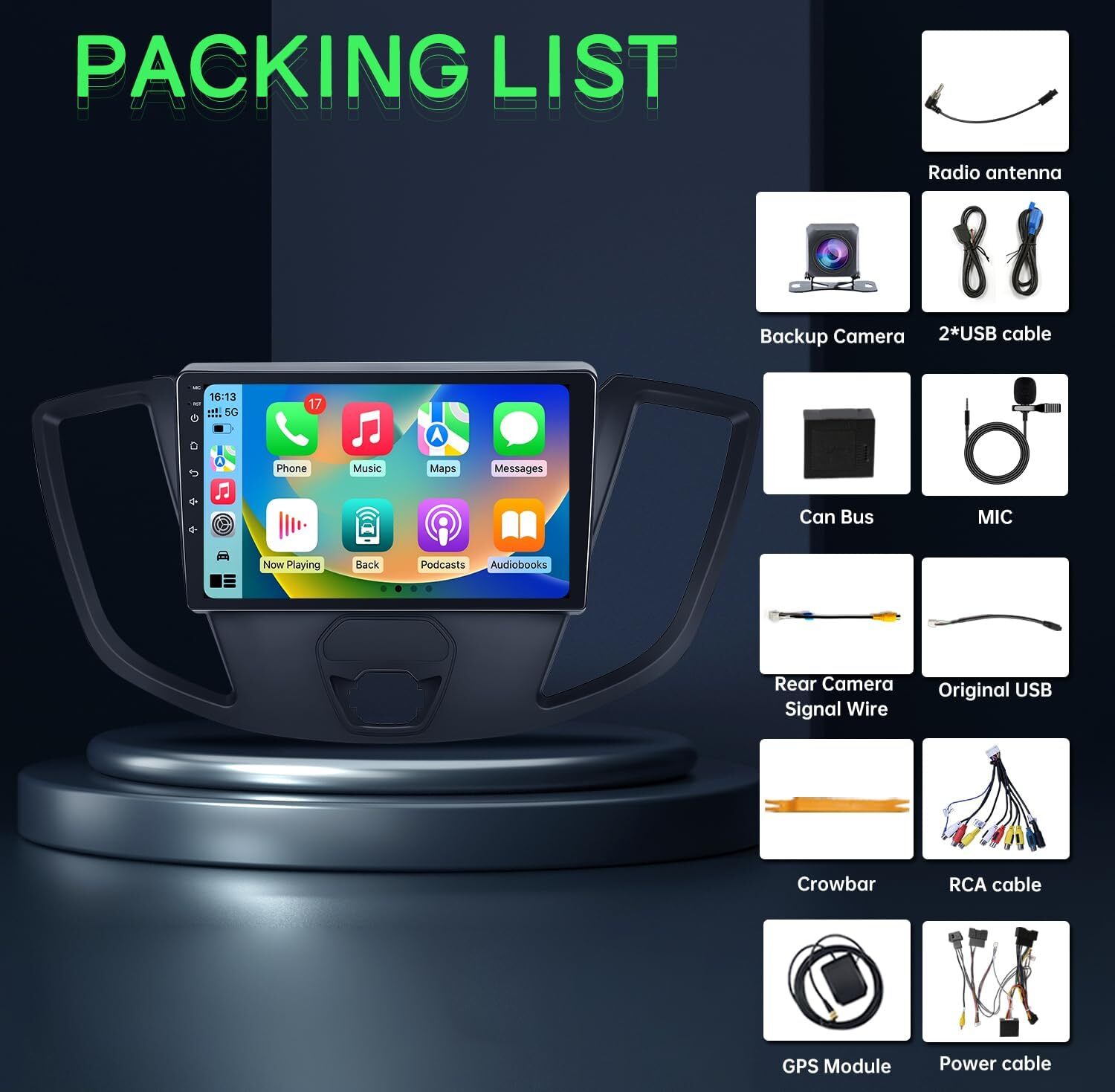 For 2015-2019 Ford Transit 150 250 350 Android 12.0 Carplay Car Stereo Radio GPS