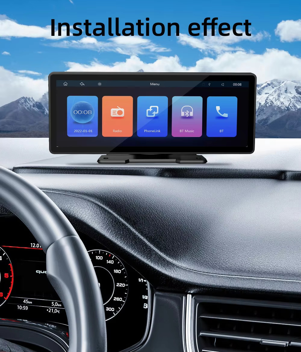 10.26″ Portable MP5 Multimedia Player with Wireless CarPlay and HD Rear Camera