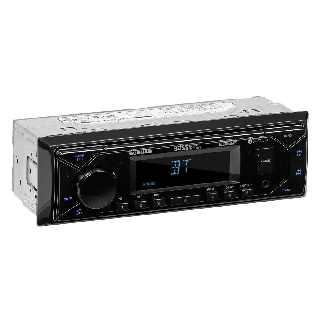 BOSS Audio Systems 609UAB Multimedia Car Stereo – Single Din, Bluetooth Audio