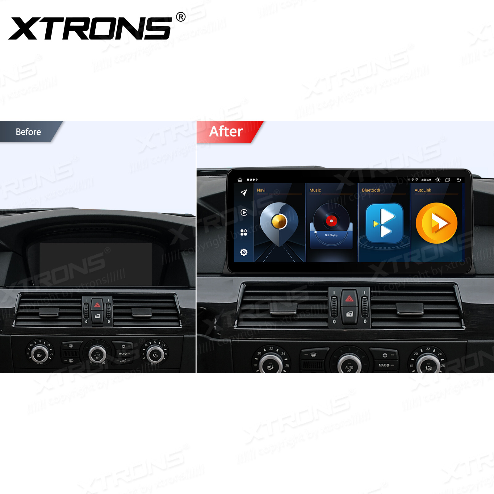 4G Android 13 Octa Core 64GB Car Play Stereo GPS WiFi 2K For BMW 5er E60 E61 CIC