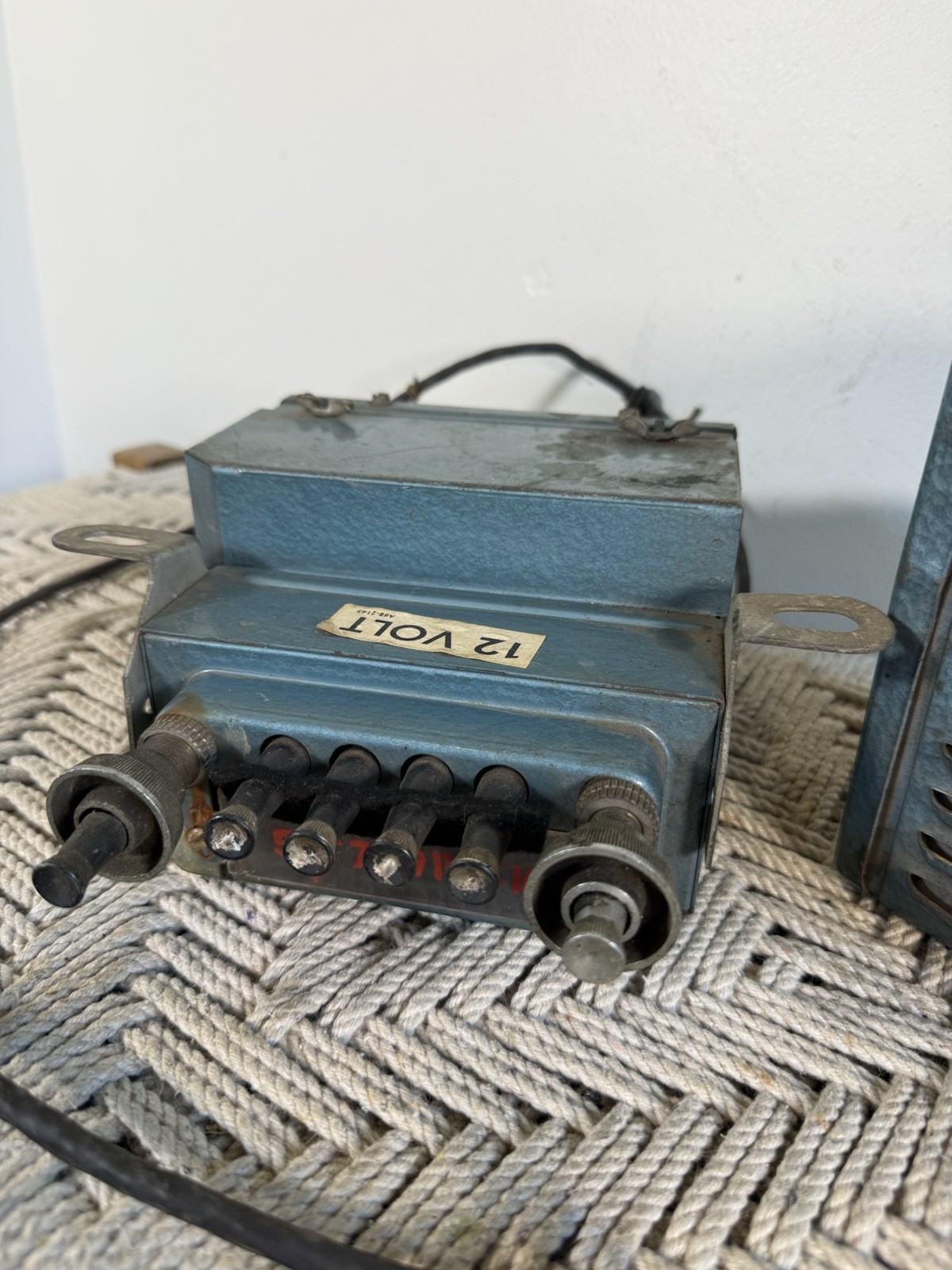 🍊Vintage 1950s Allstate Sears Blue AM Car Radio Model 6268? w/ Power Unit RARE