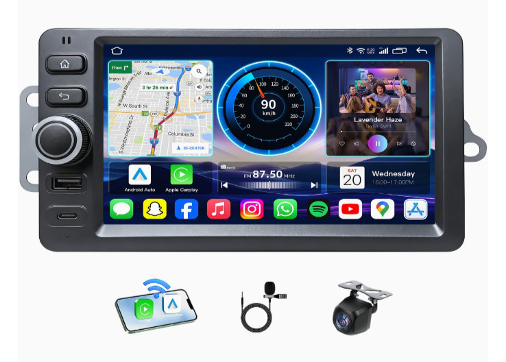 5G WiFi Car Radio for 2003-2006 Chevy Silverado: 7inch 1024 * 600 HD IPS Touch S