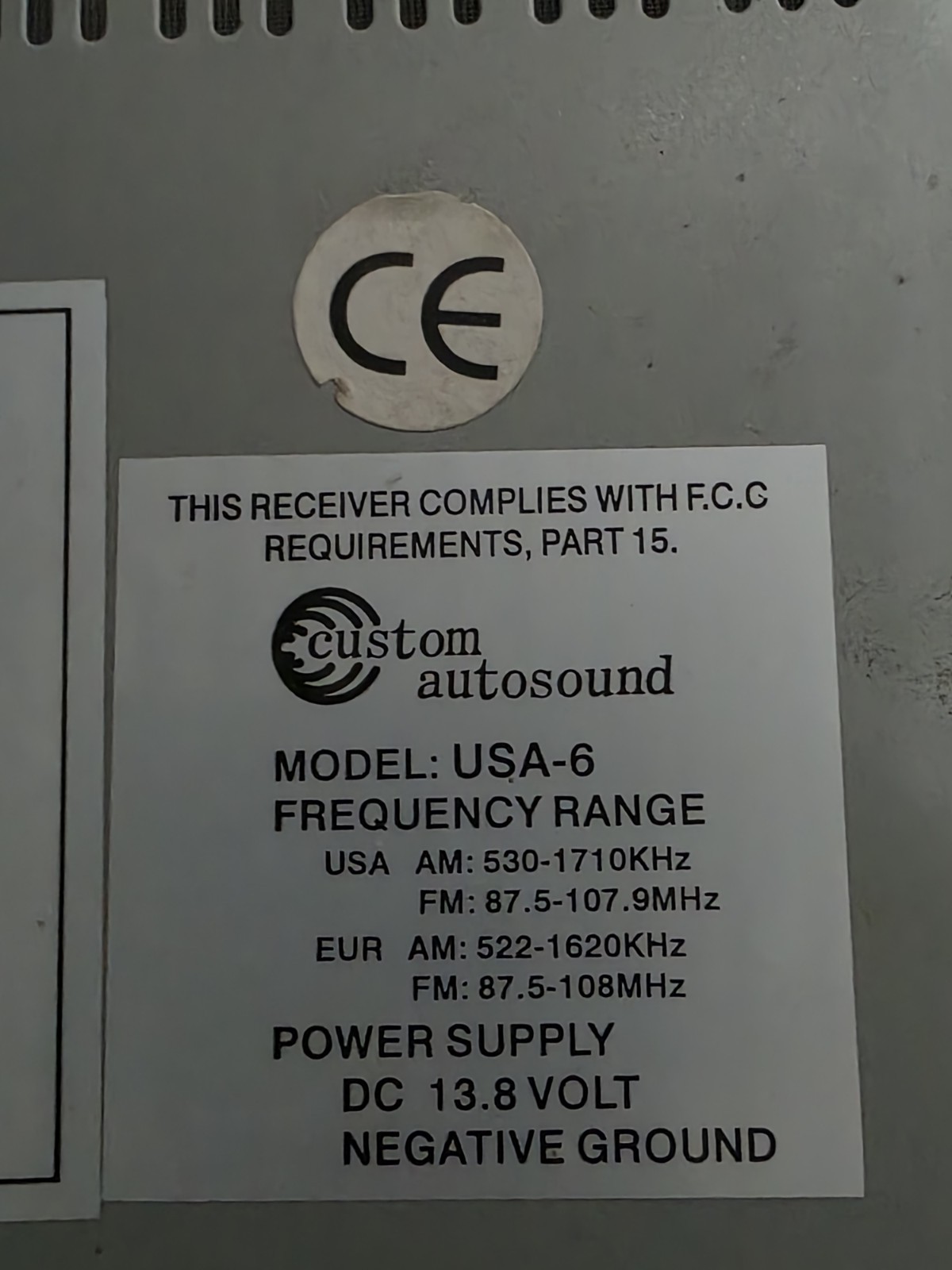 USA-6 Custom Auto Sound Retro Car Stereo Chevelle Malibu