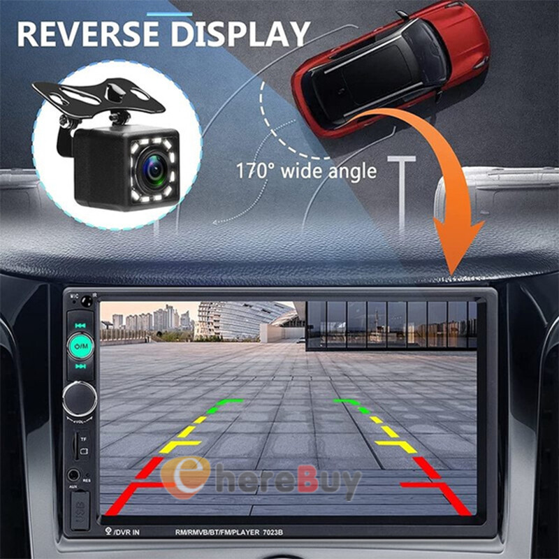 7″ Double 2 Din Car Stereo Radio Bluetooth USB AUX IN TF IOS/Android MP5 Player