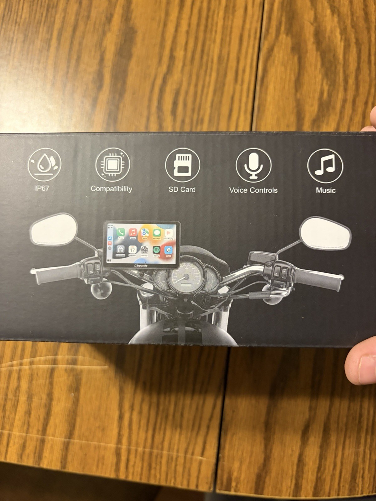 Carpuride 602SPRO Motorcycle GPS Navigator – 6″ HD Touchscreen, CarPlay, Android