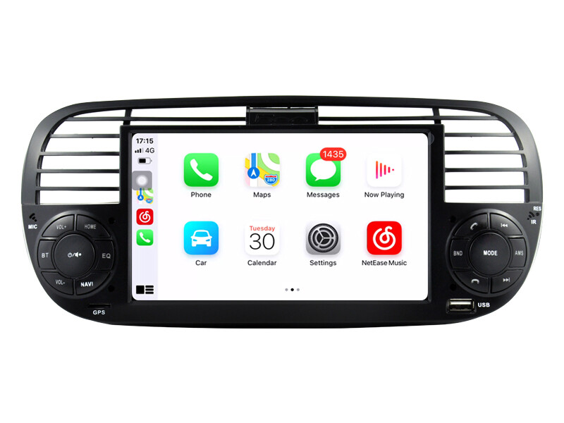 For Fiat 500 2010-2015 Car Stereo Radio 7″ Android 12 Carplay WiFi GPS 6GB+128GB