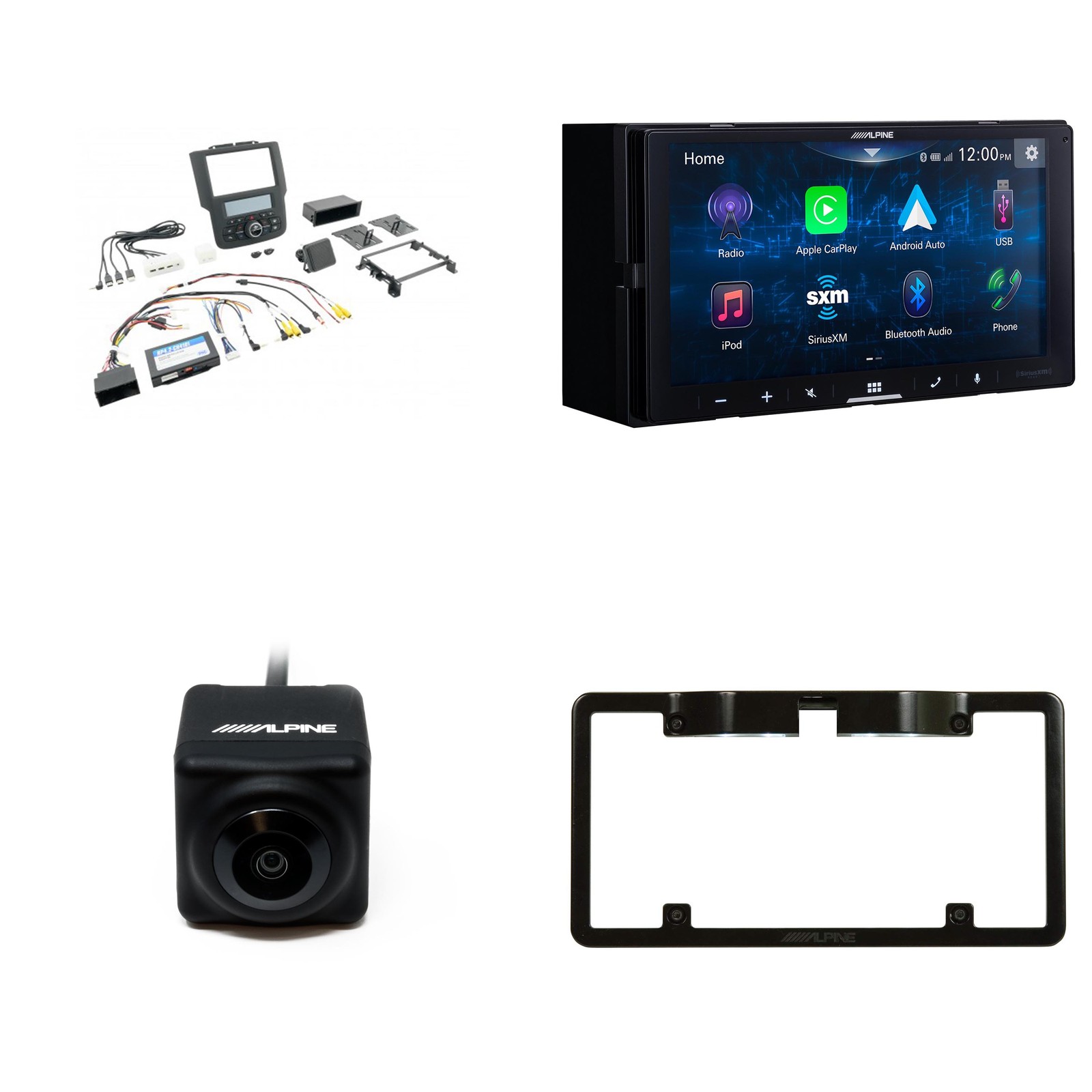 Alpine iLX-W670-S 7-Inch Receiver + PAC RPK4-CH4101 2013-19 Ram Truck W/8″ Sc…