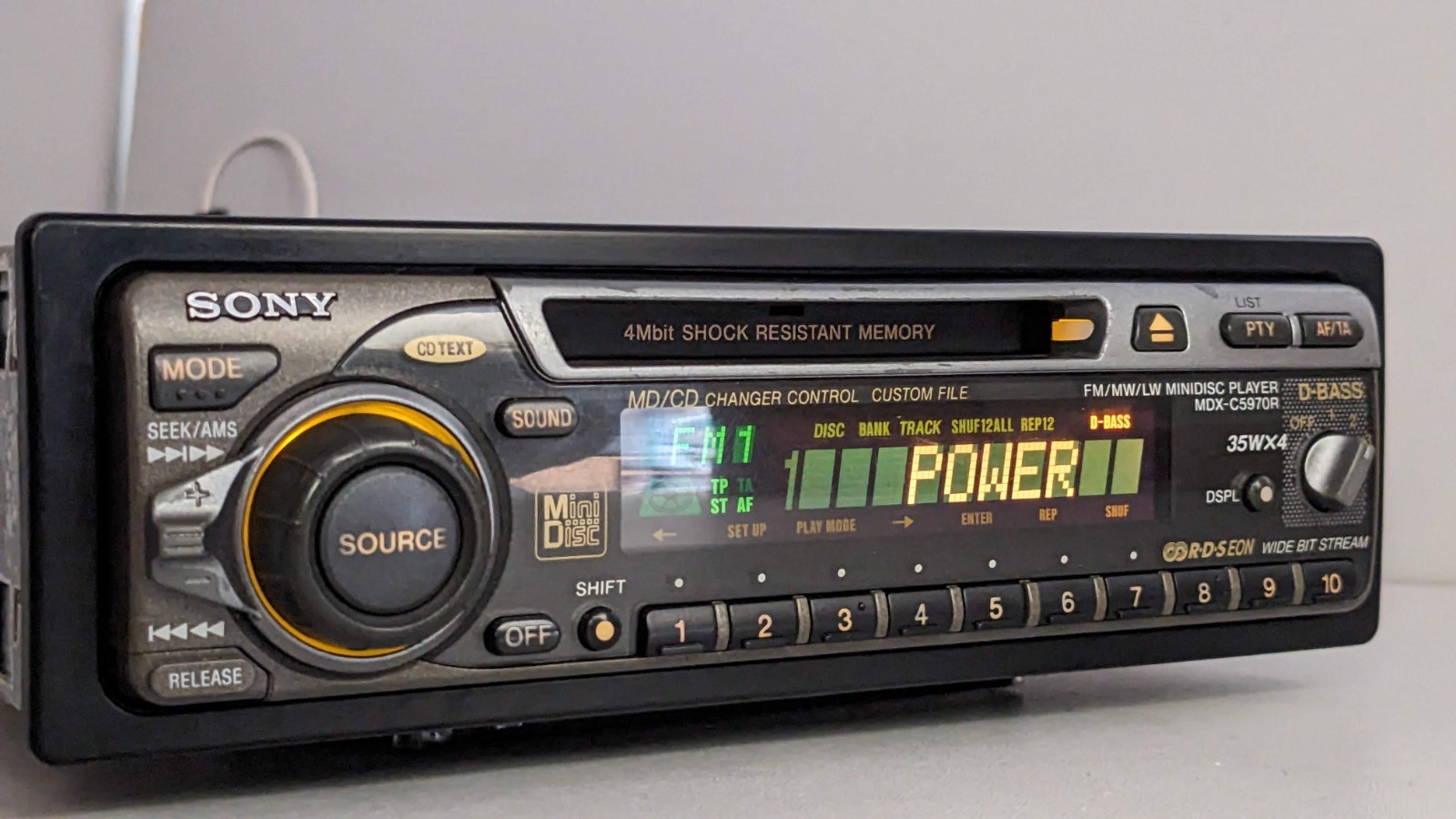 Oldschool Sony MDX-C5970R Mini Disc In-Dash Car Radio RDS 35W x 4 +Optional BT