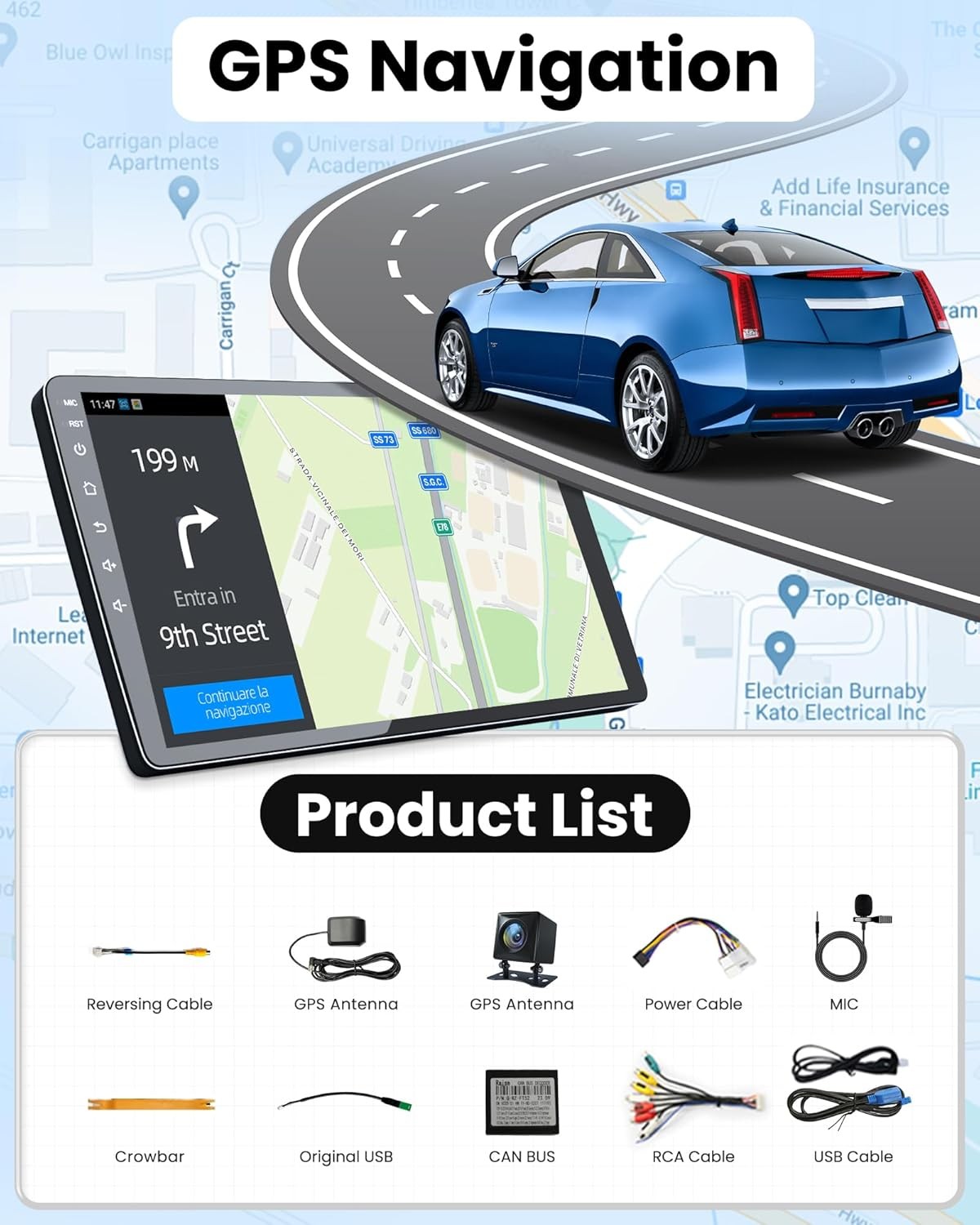 CarPlay Android Car Stereo Radio 64G 4Core For Subaru Forester Impreza 2012-2014
