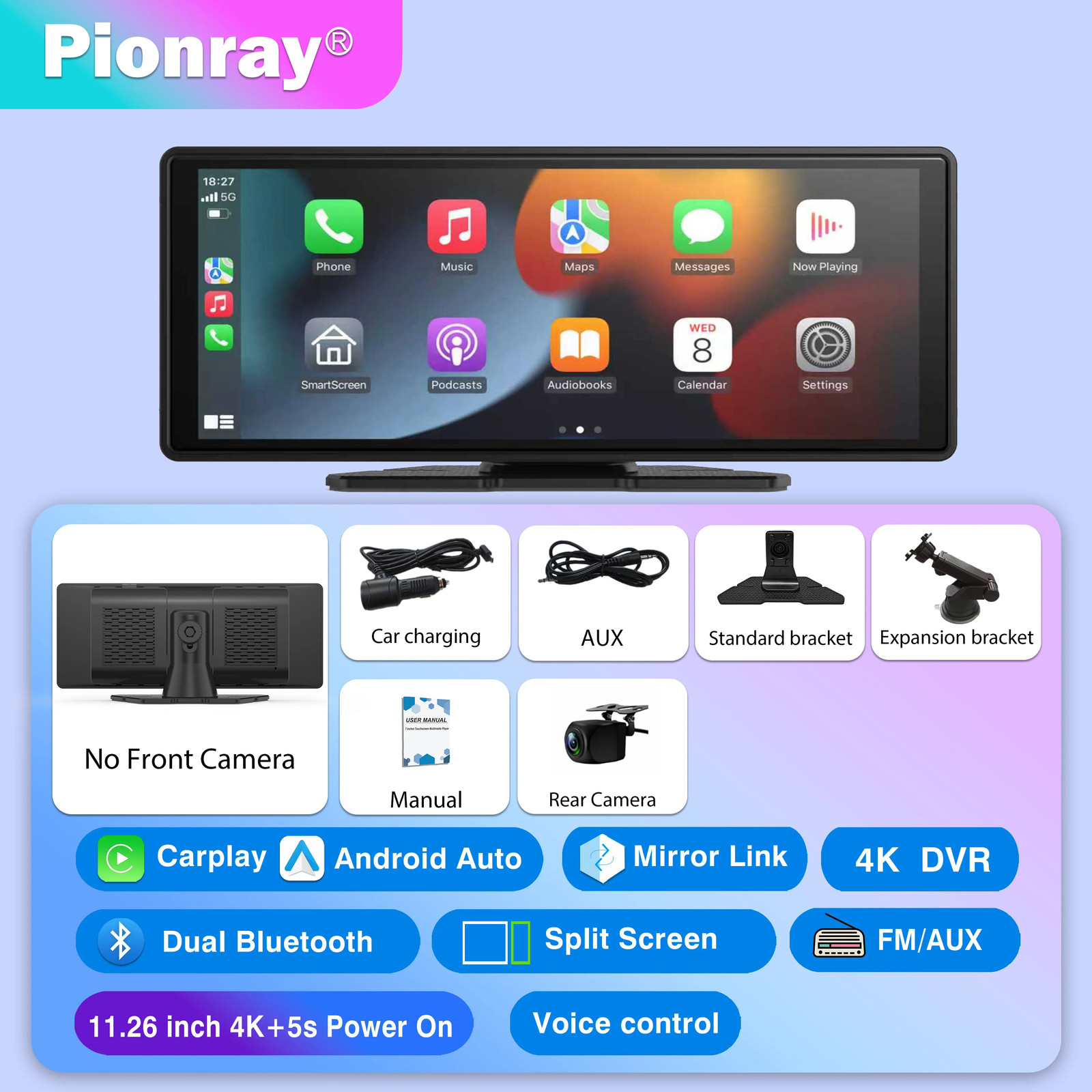 7/10 Inches Android Auto Universal Portable Carplay for Car Screen Car Radio Vid