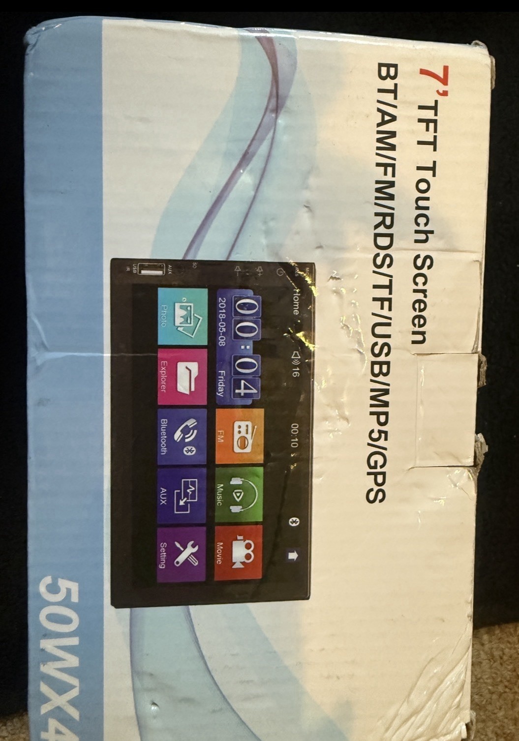 DIN Touchscreen BT Aux Stereo Plug And Play With Backup Camera