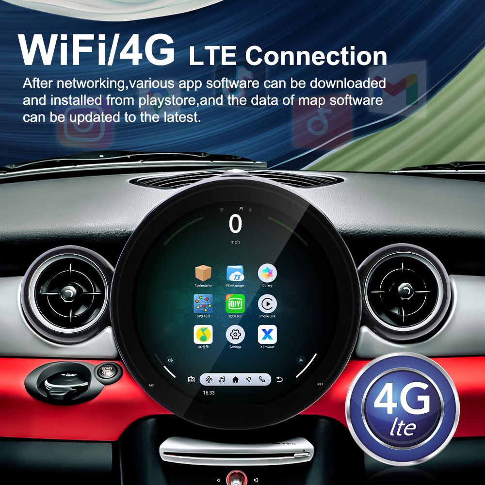 Android 13 Touch Screen For BMW Mini Cooper 2007-2016 R60 R56 Carplay 8+256GB
