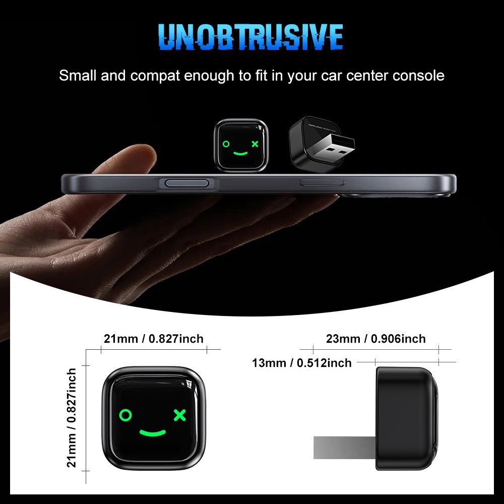 USB Auto Wireless CarPlay Adapter For iPhone Apple Wireless Dongle Plug ＆ Play