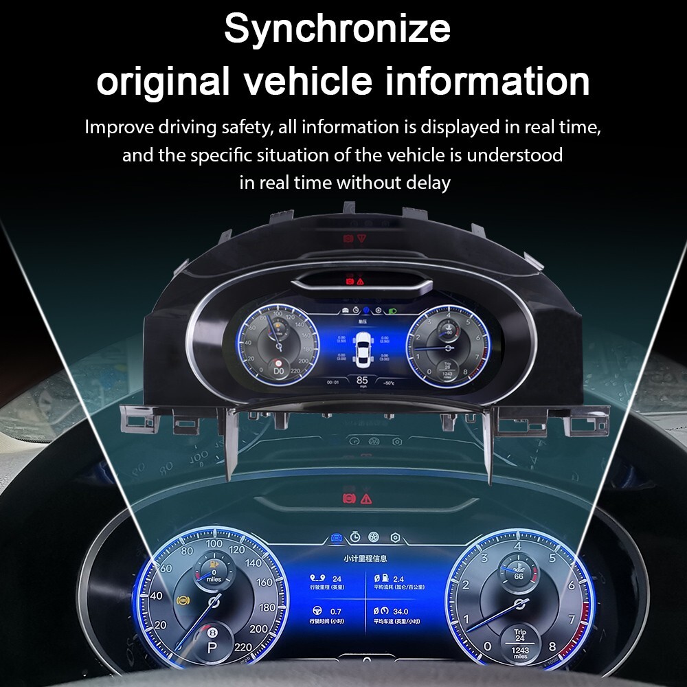 Car LCD Digital Cluster For Volkswagen Touareg 03-10 Instrument dashboard Virtua