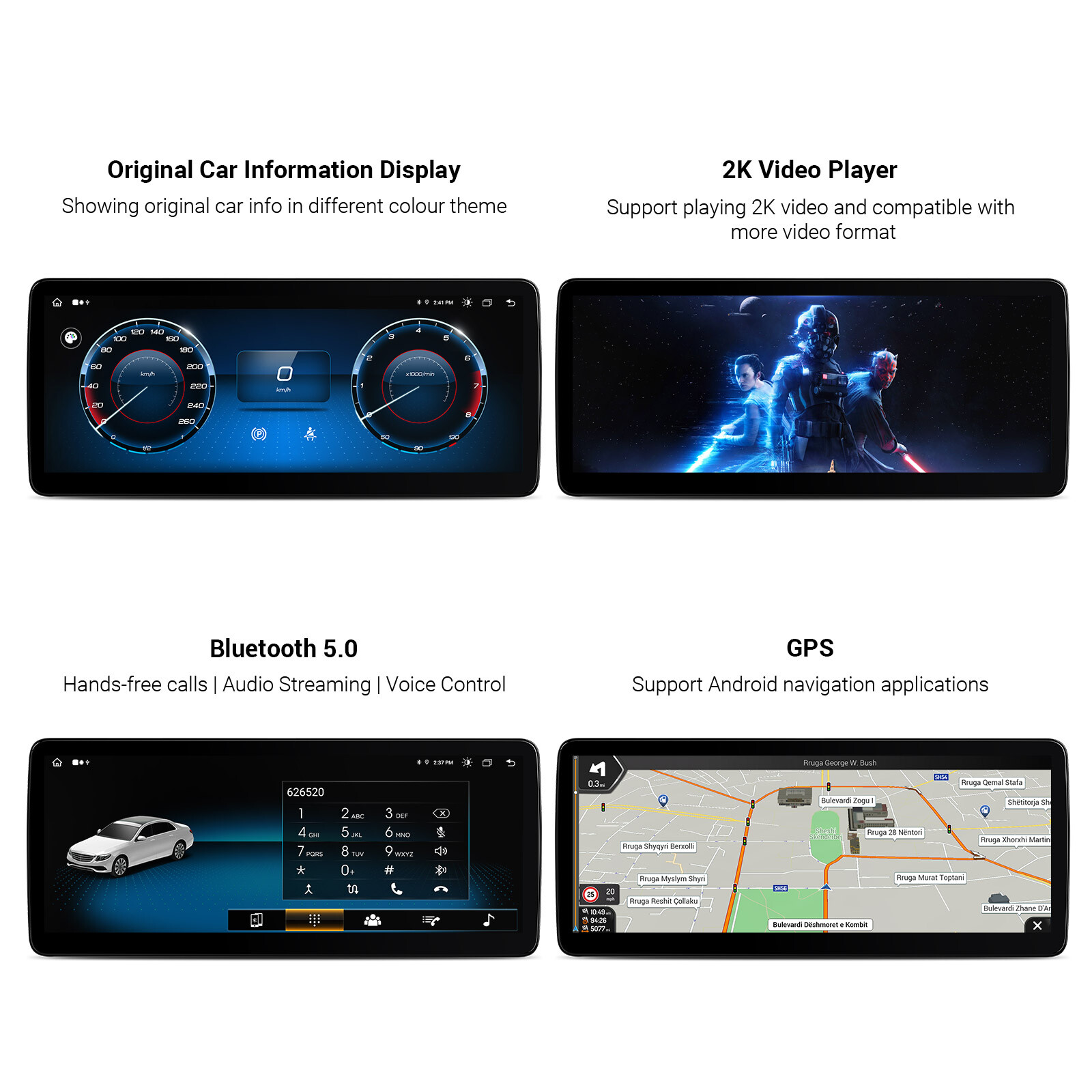 12.3″ Android 13 Car Stereo GPS Navi 4G WIFI CarPlay DSP For Benz W176 X156 W463