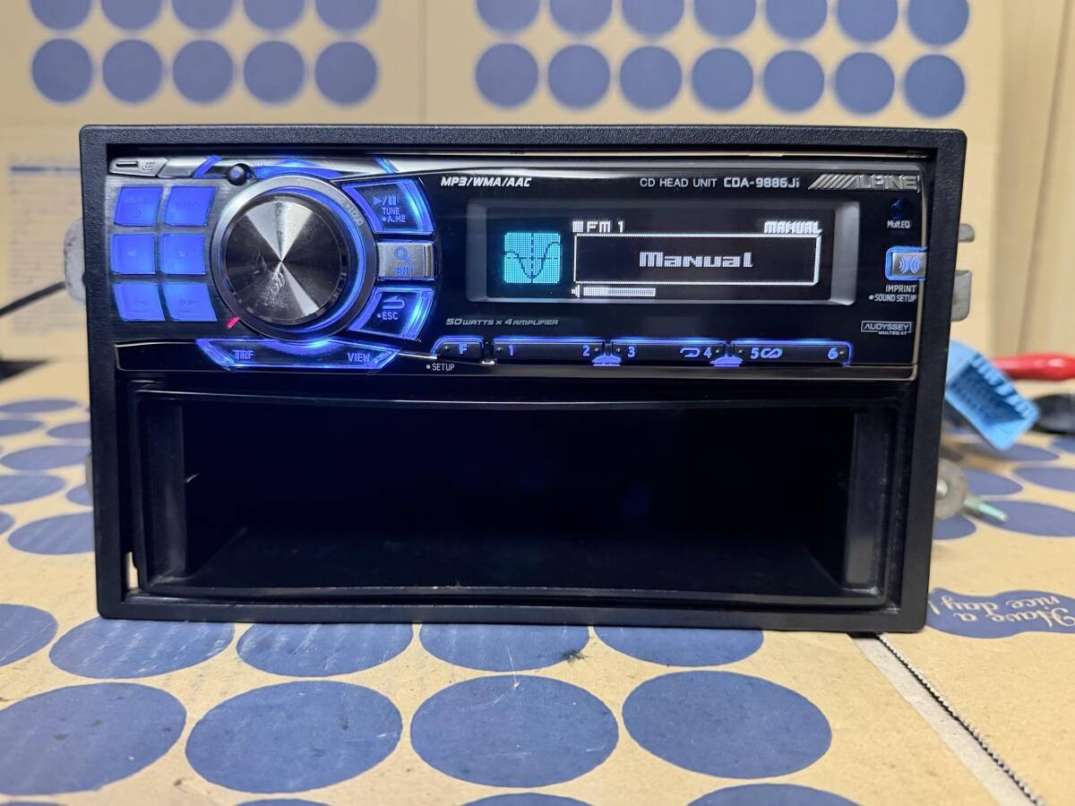 Alpine CDA-9886Ji 1DIN Car Audio USB/CD Player Tested Japan