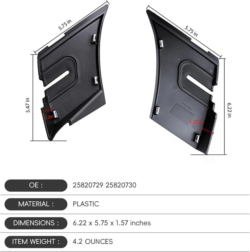 2PCS Windshield Wiper Cowl End Panel Compatible with 2007-2014 Chevy Tahoe