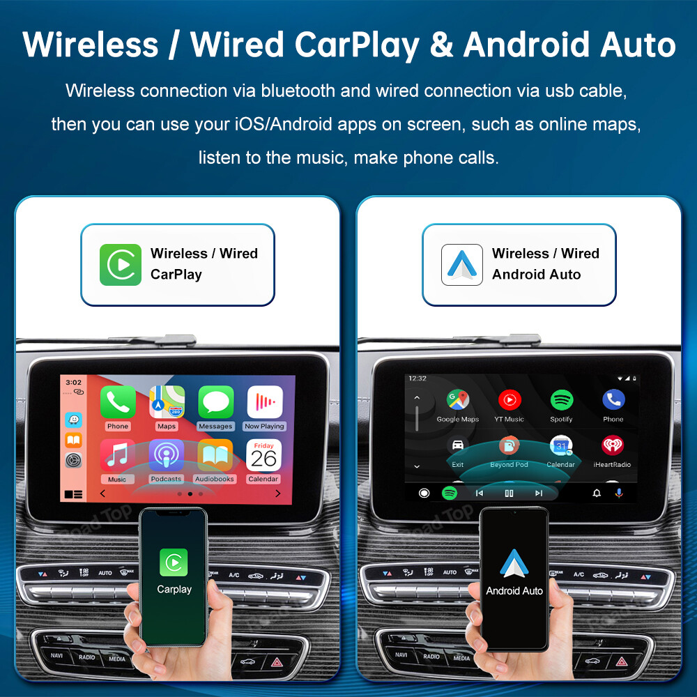 For Mercedes Benz V250 W447 NTG5.0 Wireless Android Auto CarPlay Mirrorlink Navi