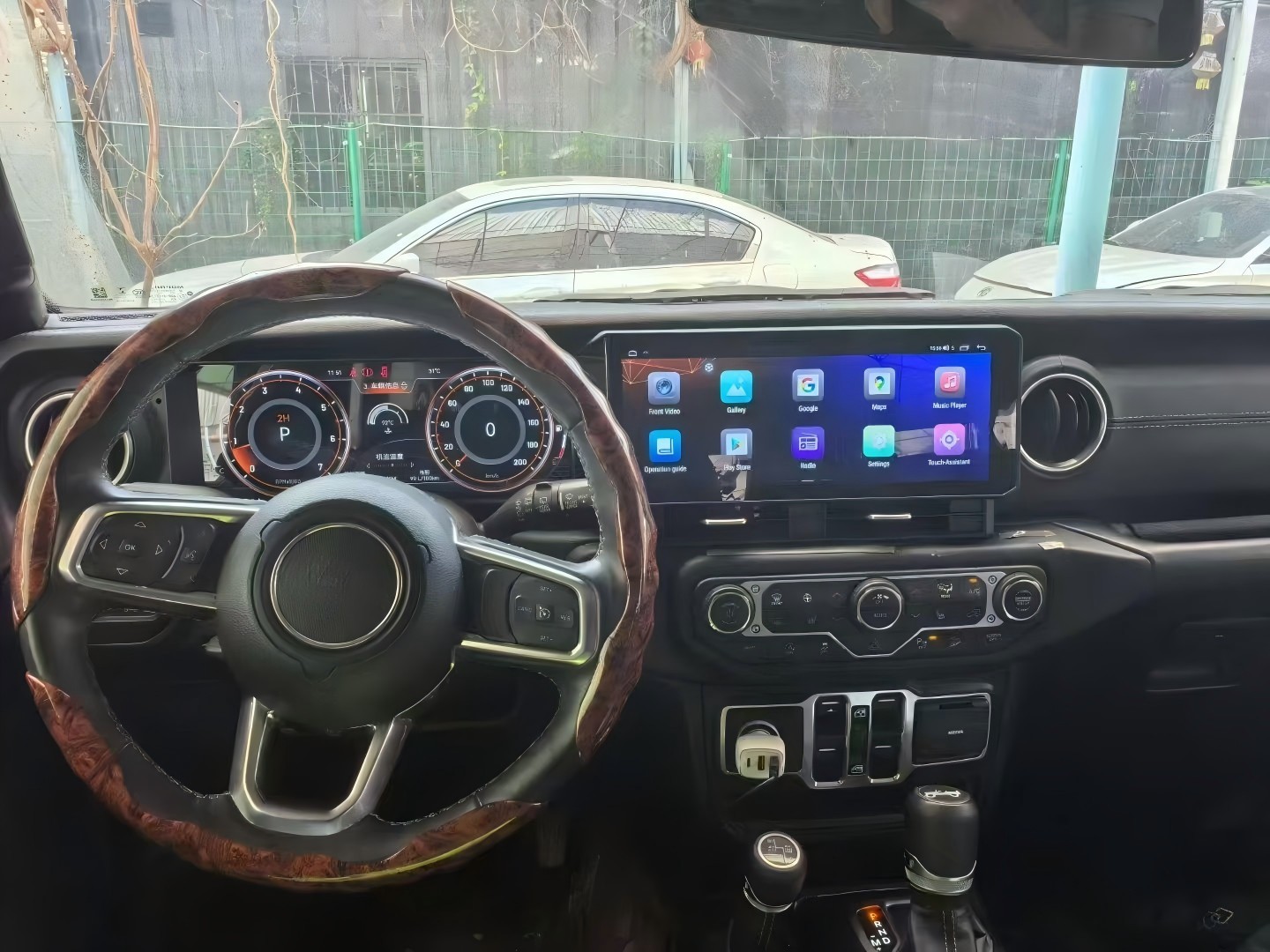 Dual Screen Digital Cluster Car Radio For Jeep Wrangler JL Gladiator 2018-2023