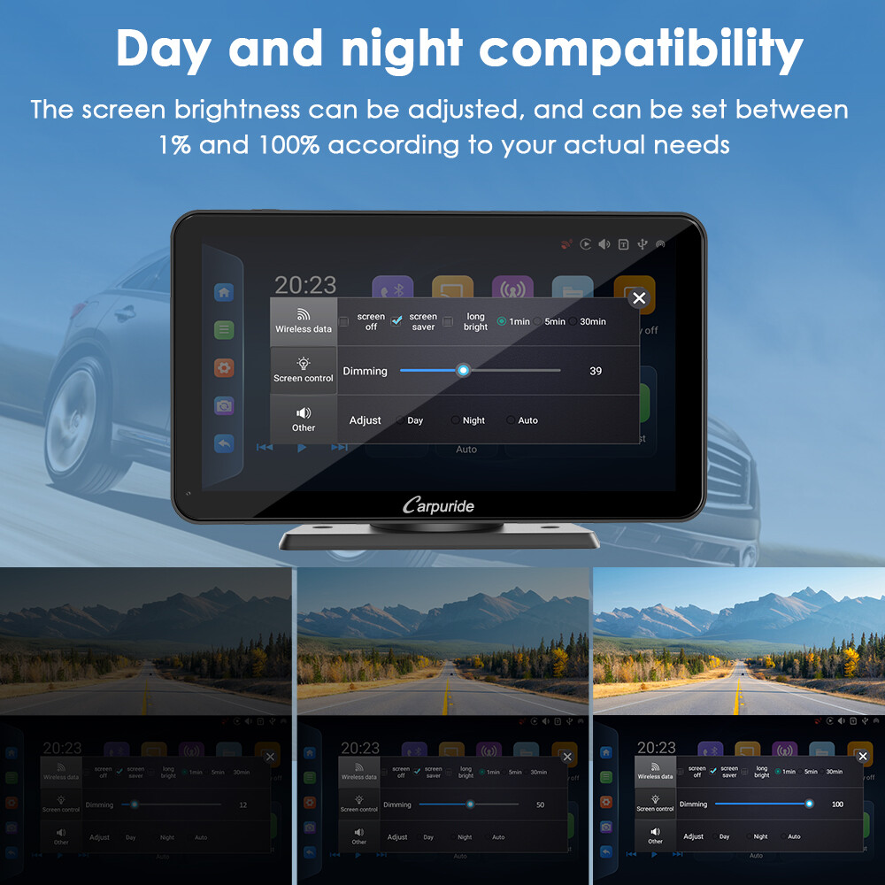 Carpuride 701Plus Dual Bluetooth Wireless Apple CarPlay GPS Android Auto Radio